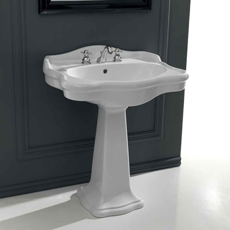 Lavabo Contea Retro tvättställ, 72x56 cm, vit