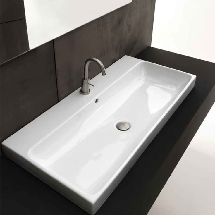 Lavabo tvättställ, 100x45 cm, vit