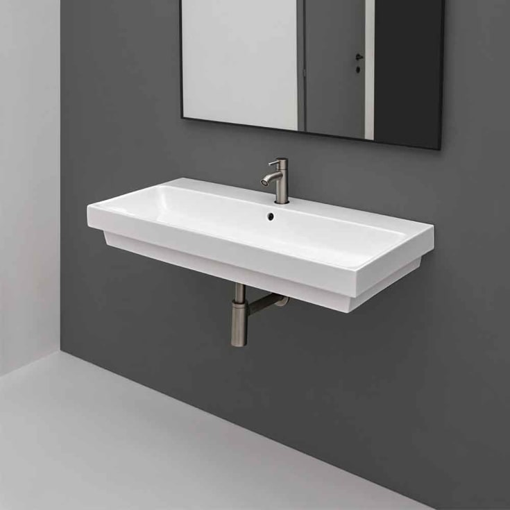 Lavabo håndvask, 100x45 cm, hvid