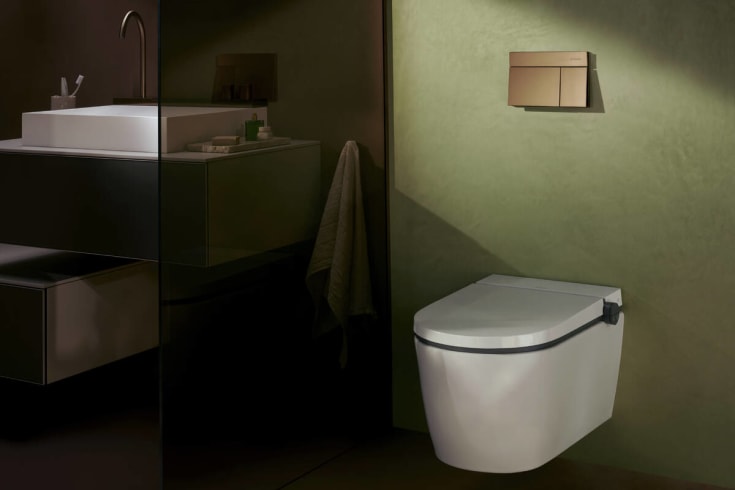 Hansgrohe LavaPura dusj toalett, uten skyllekant, antibakteriell, hvit