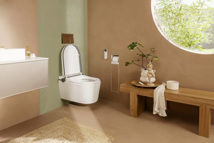 Hansgrohe LavaPura dusj toalett, uten skyllekant, antibakteriell, hvit