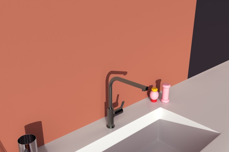Ideal Standard Gusto köksblandare, 232 mm pip, grå