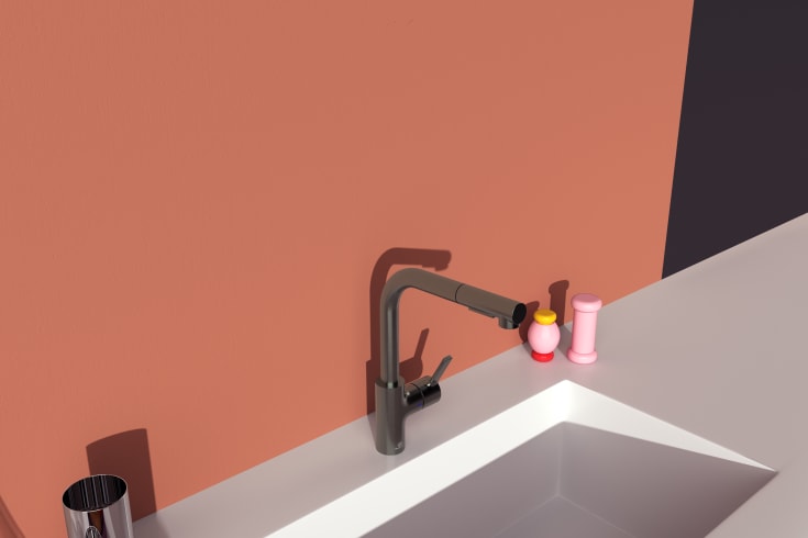 Ideal Standard Gusto köksblandare, 235 mm pip, grå