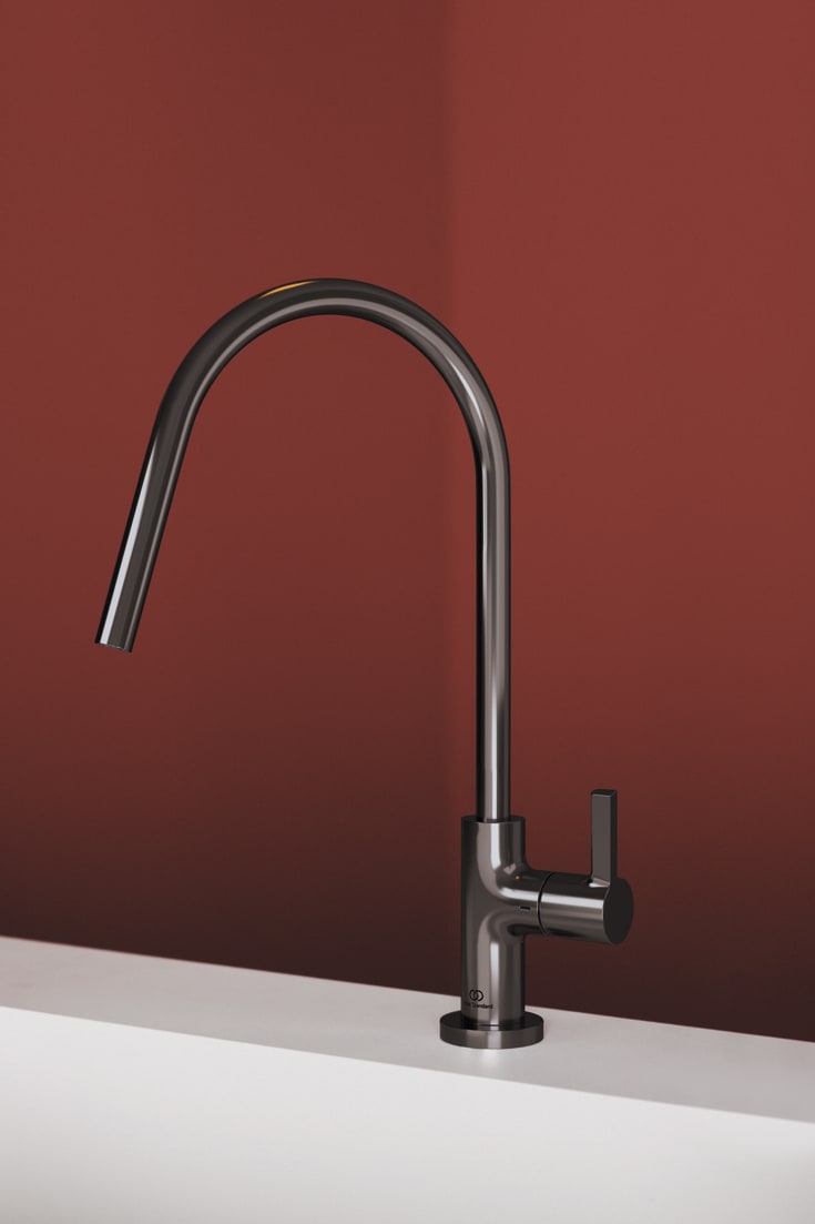 Ideal Standard Gusto kjøkkenkran, 238 mm tut, grå
