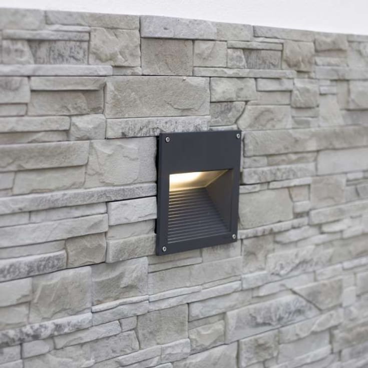 Norlys Namsos 1930 vegglampe, 8,3W, LED, IP65, grafitt