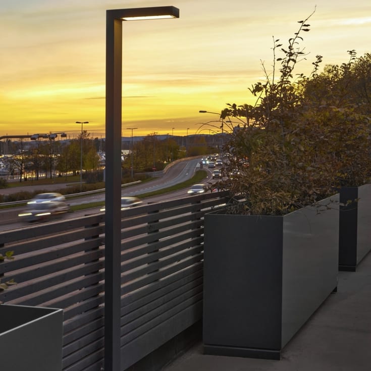 Norlys Asker 1360 stolpelampe, 12W, LED, IP55, aluminium