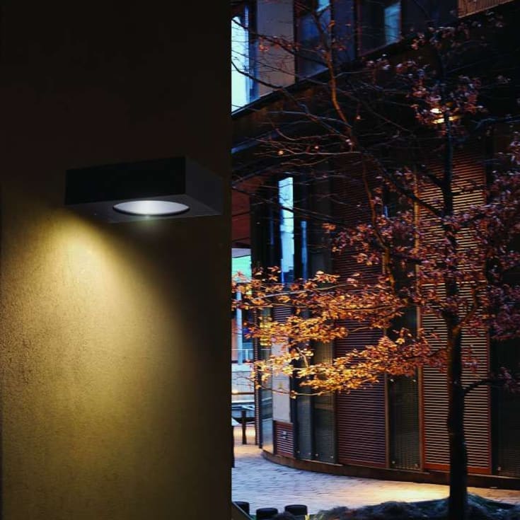 Norlys Hitra 1330 vegglampe, 9,5W, LED, IP65, grafitt