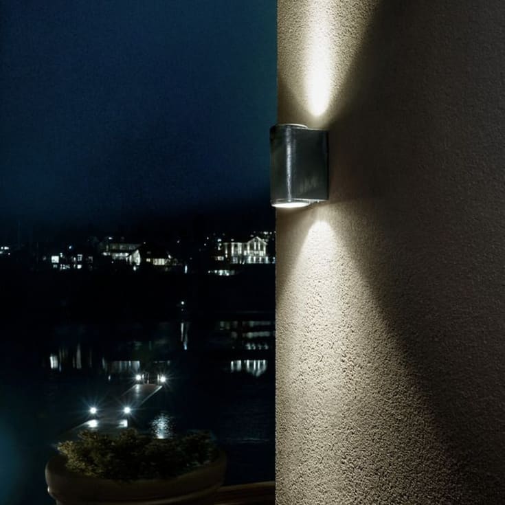 Norlys Mandal 1370 vegglampe, 2x3,9W, LED, GU10, IP44, galvanisert