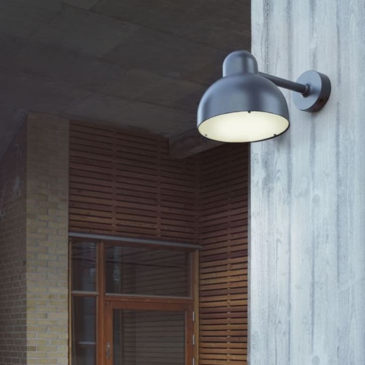 Norlys Koster 724 vegglampe, LED max 9W, E27, IP54, grafitt