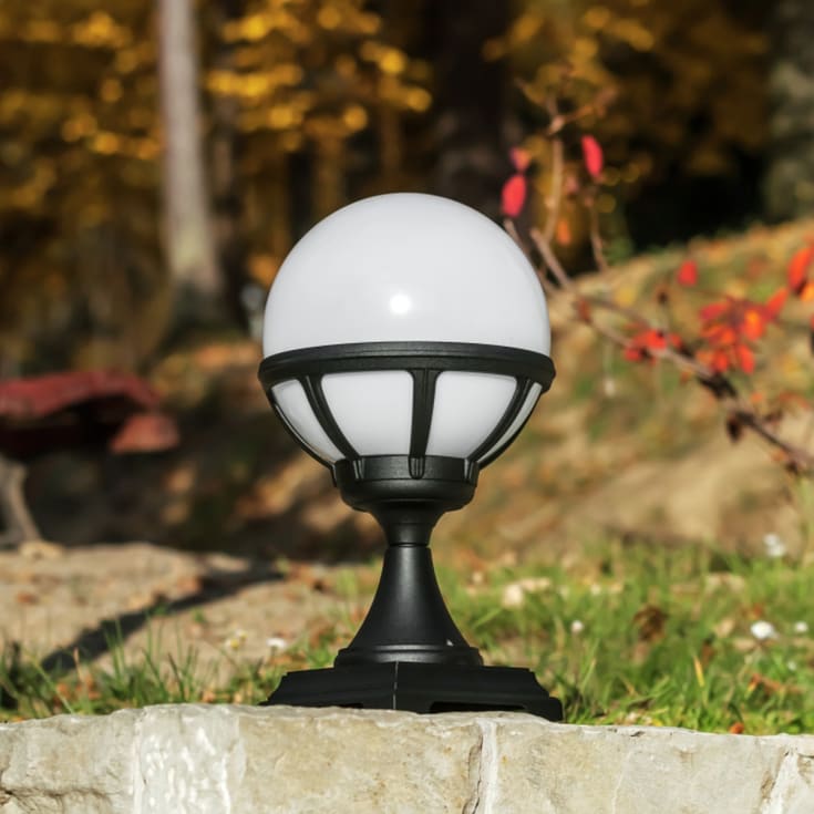 Norlys Bolgona 315 blomsterstolpe, LED max 9W, E27, IP54, sort