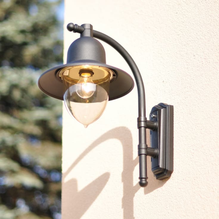 Norlys Como 370 vegglampe, LED max 9W, E27, IP54, sort