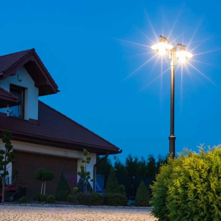 Norlys Oslo 242 stolpelampe, LED max 2x9W, E27, IP55, sort