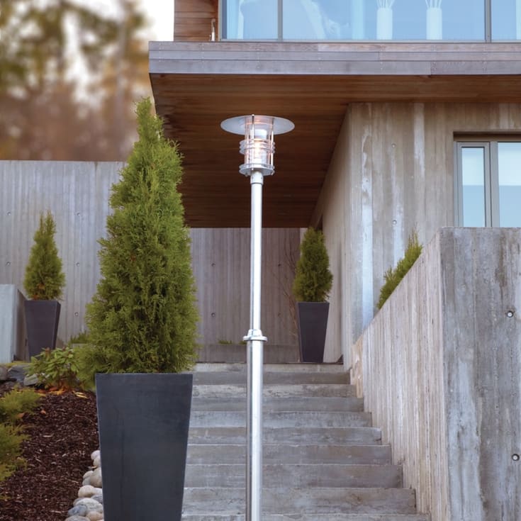 Norlys Stockholm 281 stolpelampe, LED max 9W, E27, IP54, galvanisert