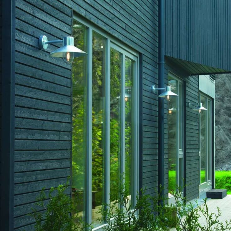 Norlys Lund vegglampe, LED max 9W, klart glass, galvanisert