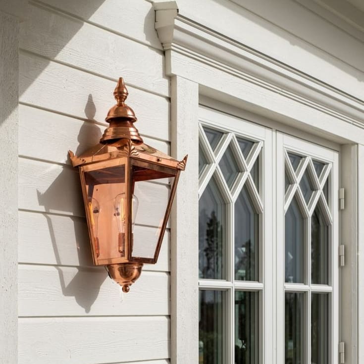 Norlys Chelsea 950 vegglampe, LED max 11W, E27, IP44, kobber