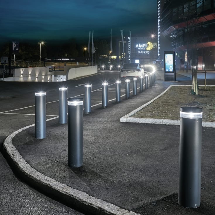 Norlys Stavanger pullert, aluminium