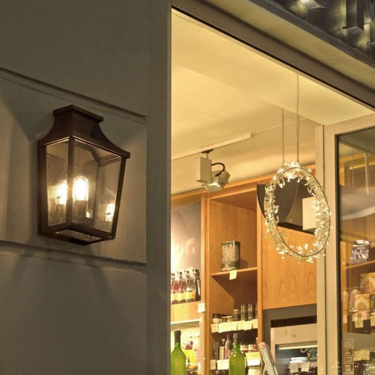 Norlys London 497 vegglampe, LED max 11W, E27, IP54, sort
