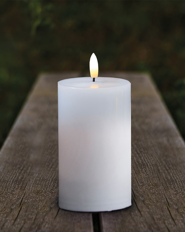 Sirius Sille utomhus LED blockljus, batteri, vitt