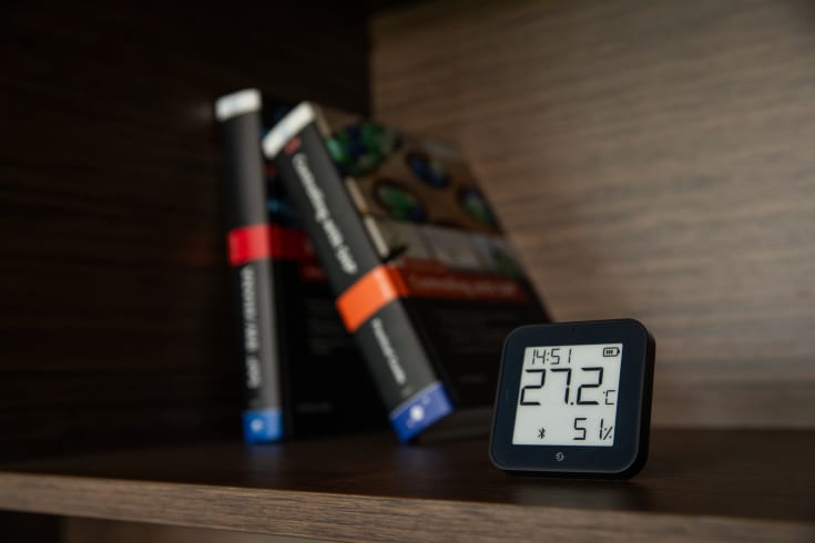 Shelly Blu temperatur- og fuktighetssensor, Bluetooth og Zigbee, sort