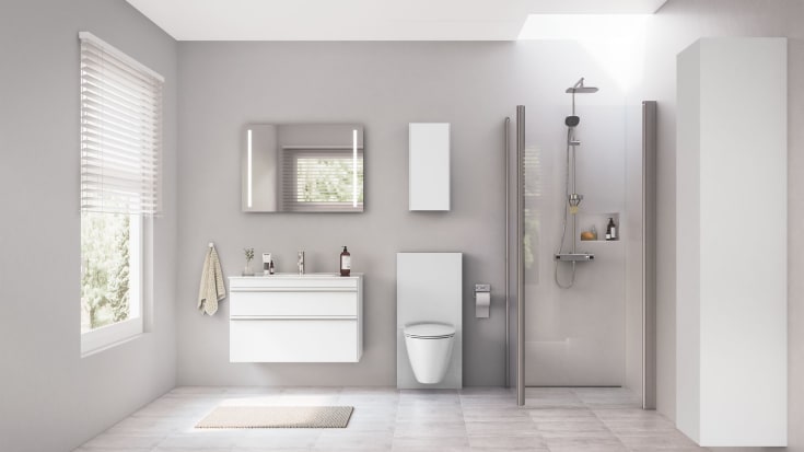 Geberit Monolith cistern till vägghängd toalett, 101 cm, vit