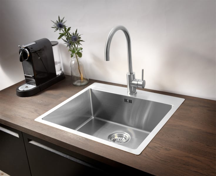 Lavabo Kubus 540 Soft kjøkkenvask, 54x50 cm, rustfritt stål