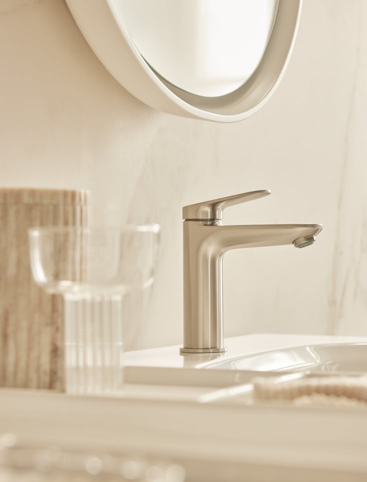 Duravit Wave M tvättställsblandare, stål