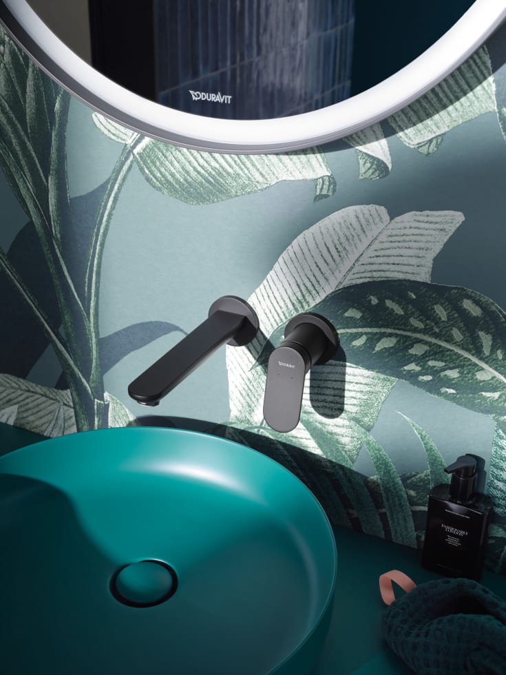 Duravit Wave servantbatteri, sort