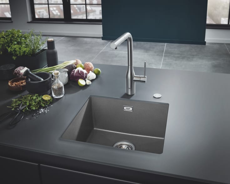 Grohe Minta köksblandare, utdragbar pip, stål