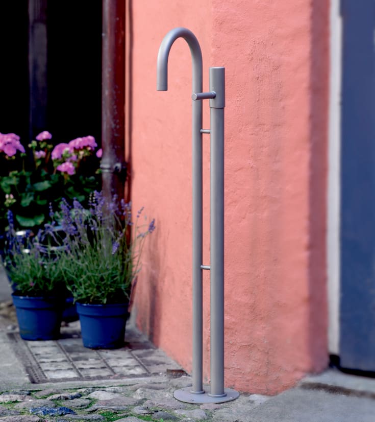Frostline Duo H30 vattenpost, 90 cm, självstängande grepp, rostfritt stål