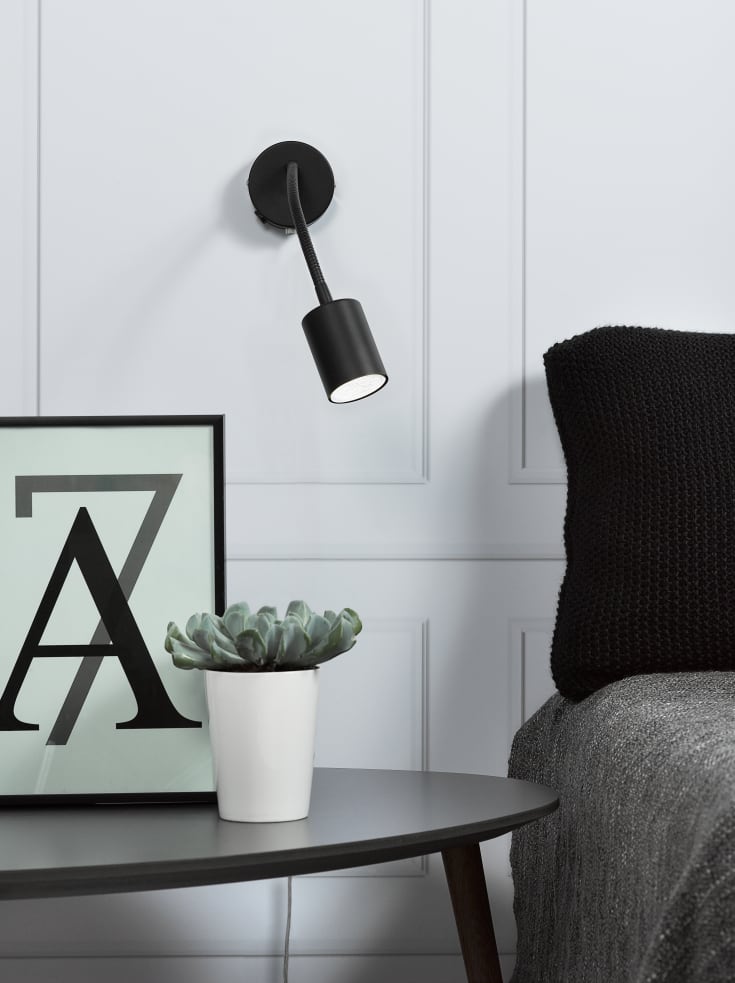 Nordlux Explore Flex vegglampe, sort