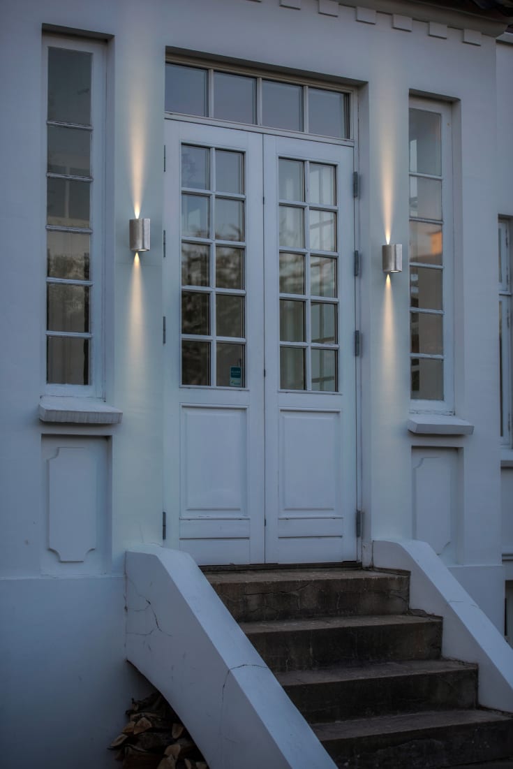 Nordlux Tin Maxi vägglampa utomhus, aluminium