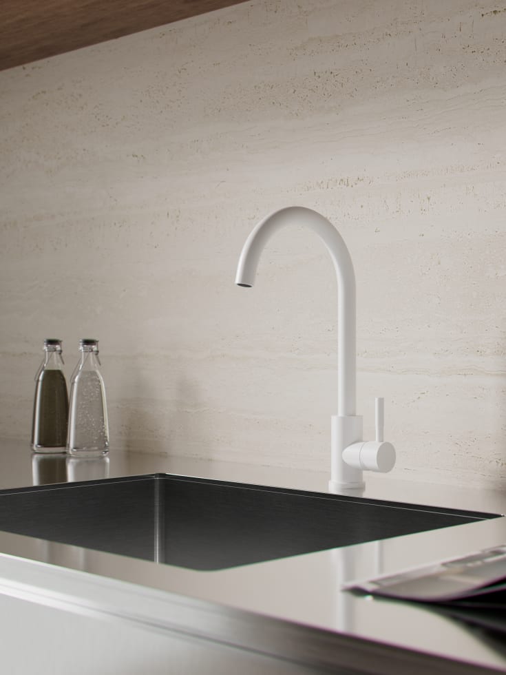 Zen Sanitary köksblandare, vit