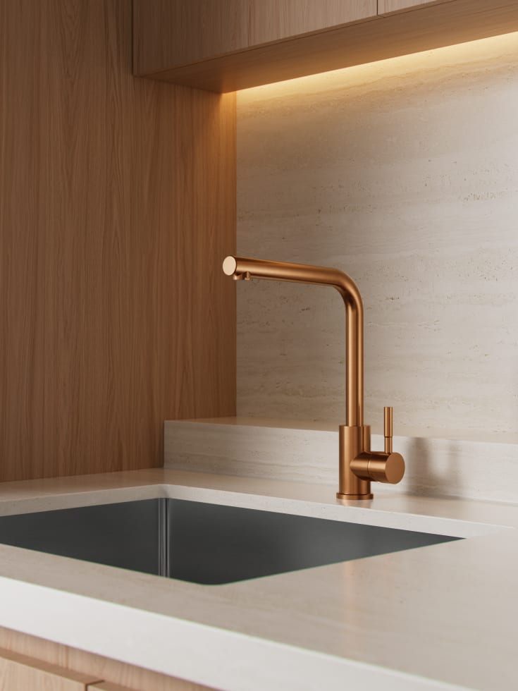 Zen Sanitary köksblandare, koppar