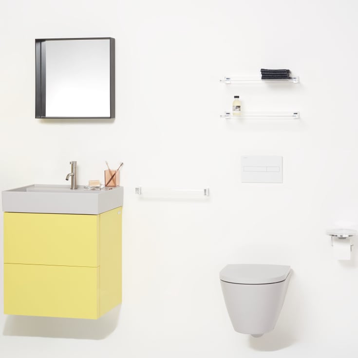 Kartell Laufen vägghängd toalett, utan spolkant, matt vit