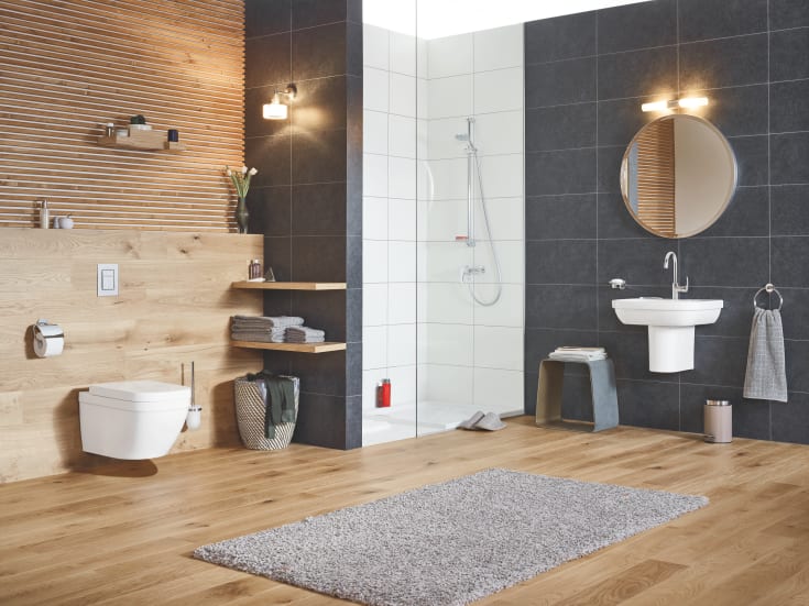 Grohe BauFlow servantbatteri, krom