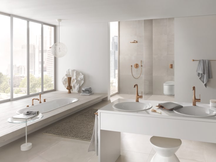 Grohe Essence tvättställsblandare, borstad koppar