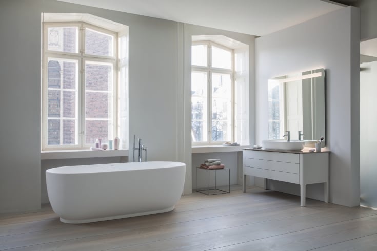 Duravit Luv speil med lys, dimbart, duggfritt, 160x120 cm