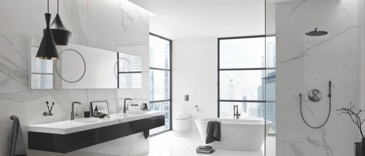 Grohe Essence servantbatteri, børstet svart krom