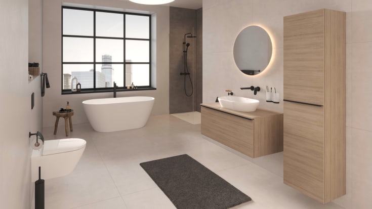 Duravit Wave tvättställsblandare, mattsvart