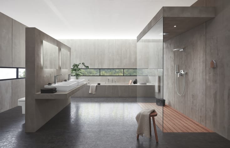 Grohe Euphoria Cube Stick duschset, vattenbesparande, krom