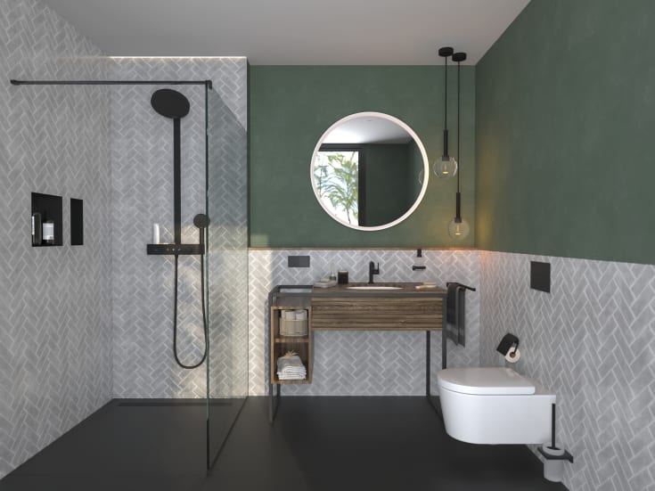 Hansgrohe AddStoris handduksstÄng, 44,5 cm, matt svart