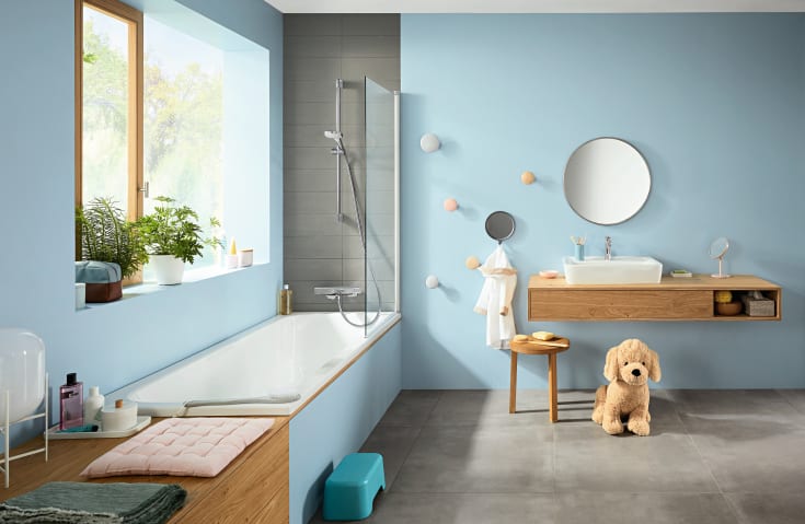 Hansgrohe Ecostat E badkarsblandare, krom