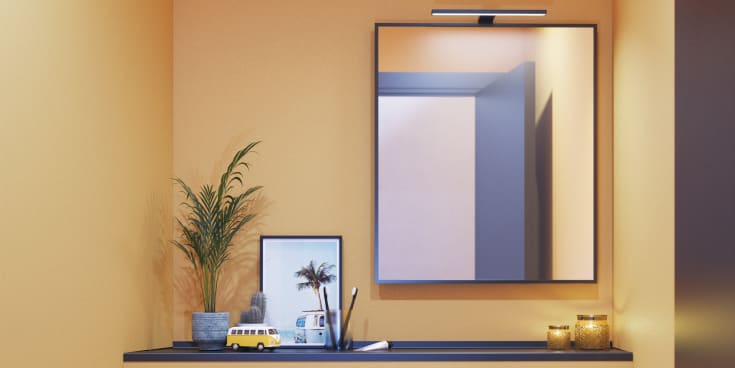 Dansani Mido+ Select spegel, 60,4x70,4 cm, svart
