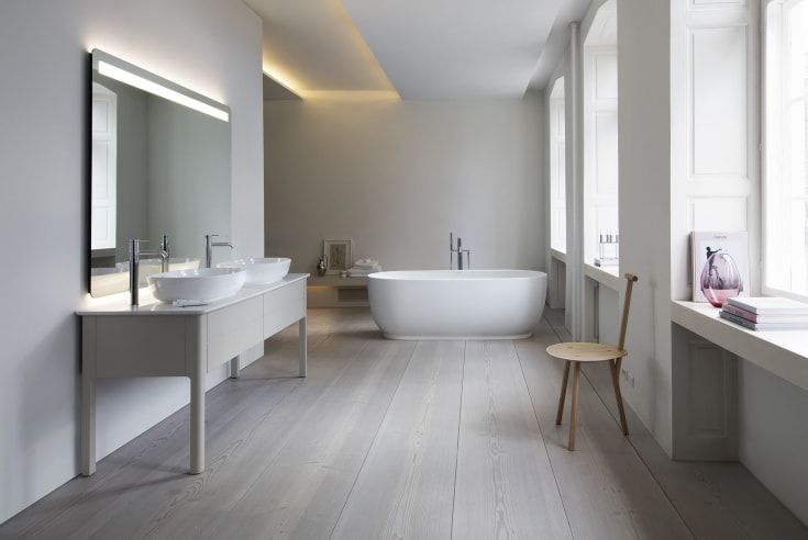 Duravit spejl med lys, 100x70 cm