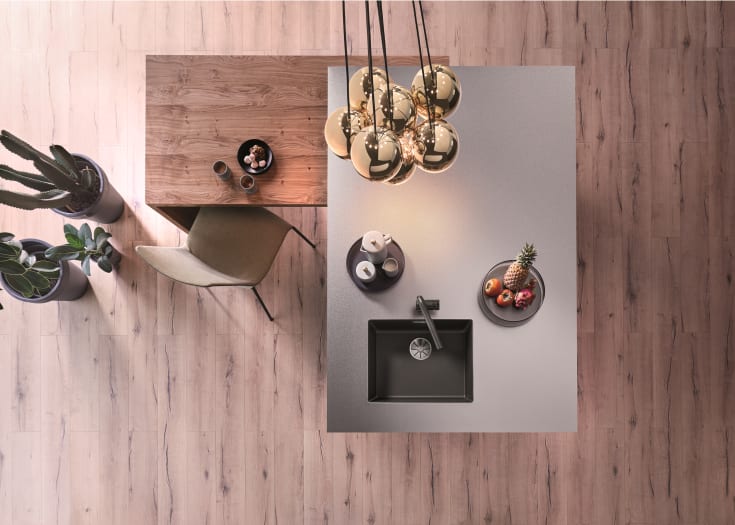 Blanco Subline 700-U UXI diskbänk, 73x46 cm, antracit