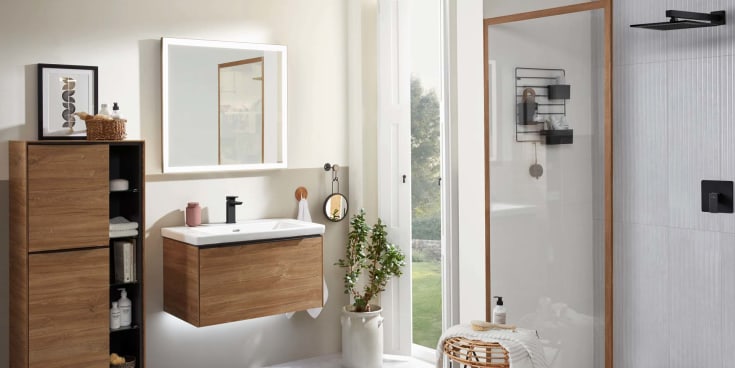 Villeroy & Boch Subway 3.0 högskåp, 57,4x120 cm, ek