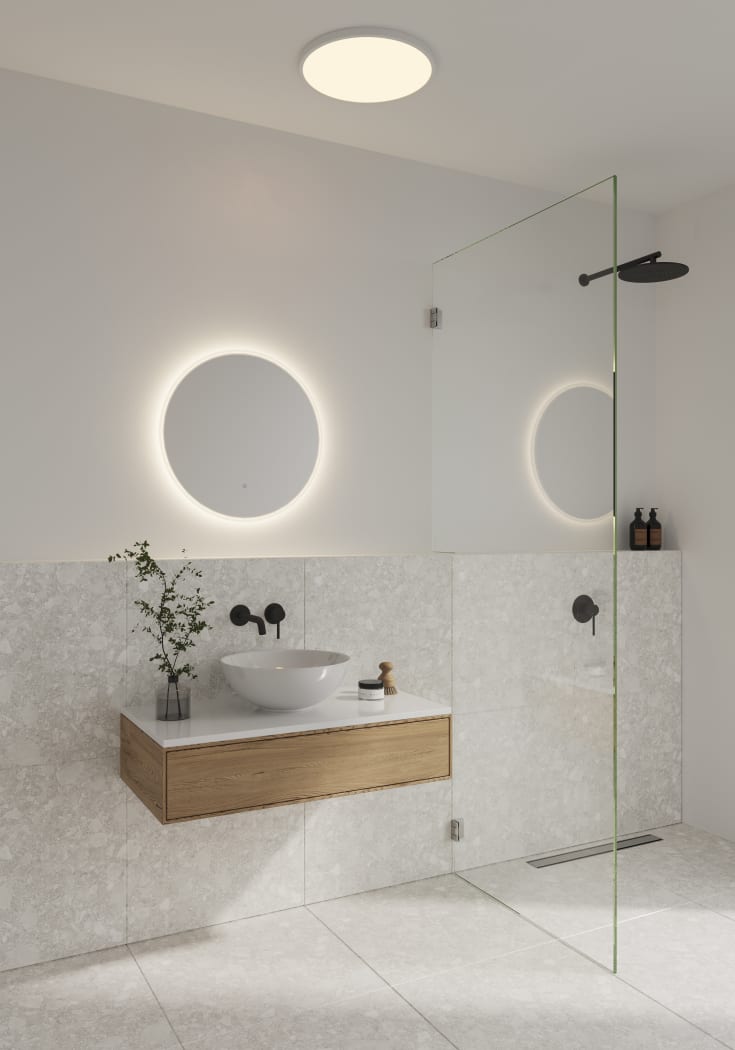 Nordlux Oja plafond, 2700K, vit, Ø42 cm