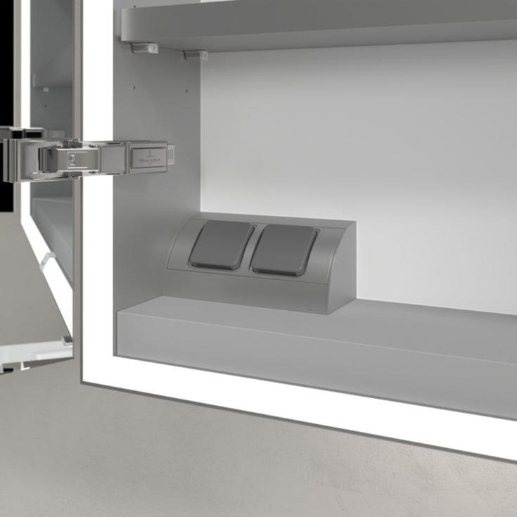 Villeroy & Boch My View Now utenpåliggende speilskap, med belysning, 100x75x16,8 cm