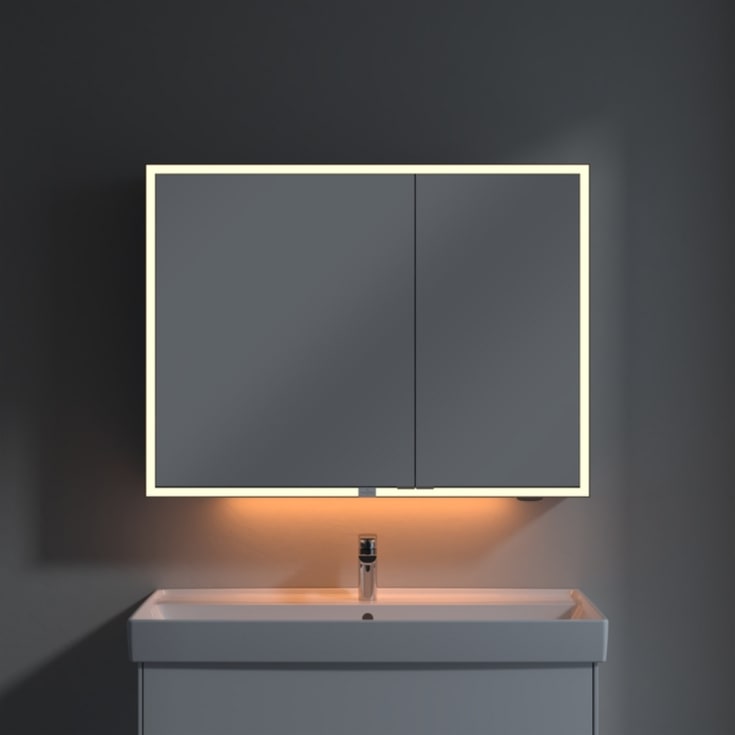 Villeroy & Boch My View Now utenpåliggende speilskap, med belysning, 100x75x16,8 cm