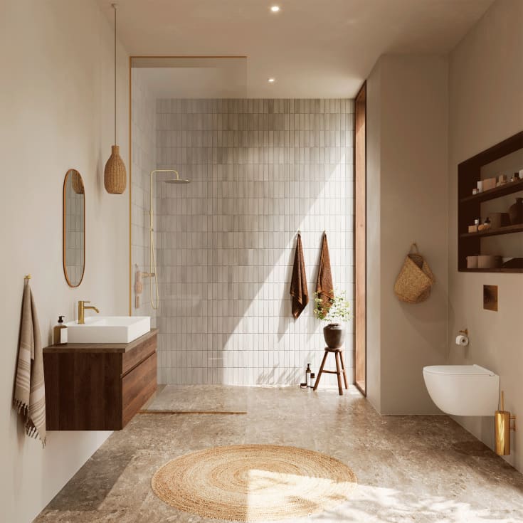 Lavabo Luna betjeningsplade, messing